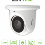 ZKTECO ES855P21CS7MI- Cámara IP Domo 5 Megapíxeles / Compresión H.265 / Lente de 2.8 mm / Alcance IR 30 mts / Micrófono Integrado / Carcasa metálica / PoE / IP67 / P2P / ONVIF Profile S