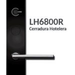 ZKTECO LH6800R- Cerradura derecha para hotel / MIFARE 13.56 Mhz / 35 a 45 mm grosor de puerta / Aleación de Zinc / 224 eventos