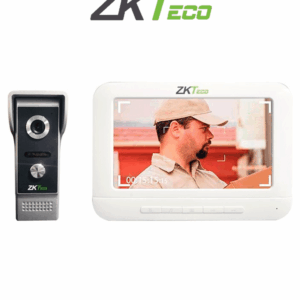 ZKTECO VDP03B3 Kit - Kit de Videoportero Analógico / Monitor de 7 Pulgadas / Frente de Calle con cámara de 1 MP / Angulo de Visión 87° / Conexión hasta 4 monitores