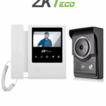 ZKTECO VDP04B4 Kit - Kit de Videoportero Analógico / Monitor de 4.3 Pulgadas / Frente de Calle con cámara de 1 MP / Ángulo de Visión 80° / Conexión hasta 4 monitores