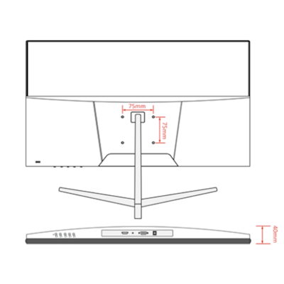 ZKTECO ZD222KA - Monitor LED Full HD de 22 pulgadas / Resolución 1920 x 1080 / Retroiluminación DLED / 1 Entrada de video HDMI y 1 VGA / Ángulo de Visión Horizontal 178° / Soporte VESA / Incluye Cable HDMI / Ideal para hogar y oficina - Image 3