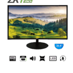 ZKTECO ZD222K - Monitor LED Full HD de 21.5 pulgadas / Resolución 1920 x 1080 / 1 Entrada de video HDMI y 1 VGA / Altavoces Incorporados / Ángulo de Visión Horizontal 170° / Soporte VESA / Ahorro de Energía / 24/7 / Incluye Cable HDMI
