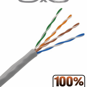 SAXXON OUTPCAT5E - Bobina de Cable UTP Cat5e 100% Cobre/ 305 Metros/ Bobinado REELEX /Color Gris/ Uso Interior/ 4 Pares/ Soporta Pruebas de Rendimiento/ Ideal para Cableado de Redes y Video/