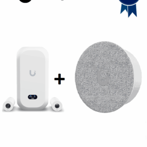 UBIQUITI KIT UVC-AI-THETA + UVC-AI-THETA-AUDIO - Kit de videovigilancia que integra cámara modular y módulo de audio para captura de video y sonido en interiores. Diseño discreto, analítica inteligente y gestión centralizada mediante UniFi Protect.