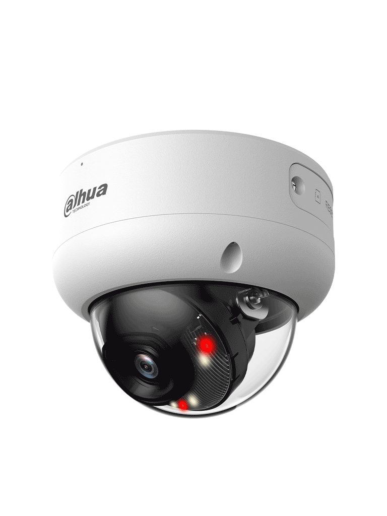 DAHUA DH-IPC-HDBW3249EP-AS-IL-0280B Cámara IP Domo Antivandálica de2MP/WizSense / Xinghan/SMD 4.0/IA SSA/ Iluminador dual inteligente/ AcuPick/ 2.8mm/ 100°/IR, luz cálida 40m/Micrófono incorporado/IP67/IK10/ E&S de Alarma y Audio/ Ranura MicroSD/ - Image 3