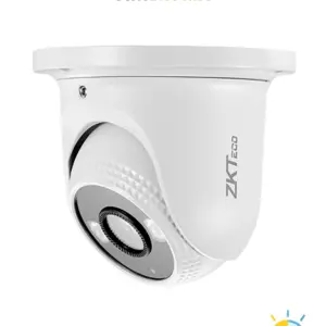 ZKTECO ES-855P31C-S8-MI-S-HL - Cámara IP Domo Híbrida Inteligente de 5 MP, Serie BioSense, Lente 3.6 mm, Micrófono Integrado, Video Analítico IVA, Visión nocturna híbrida: IR 40 m / Luz blanca 30 m, PoE, IP67, Onvif y Carcasa Metálica