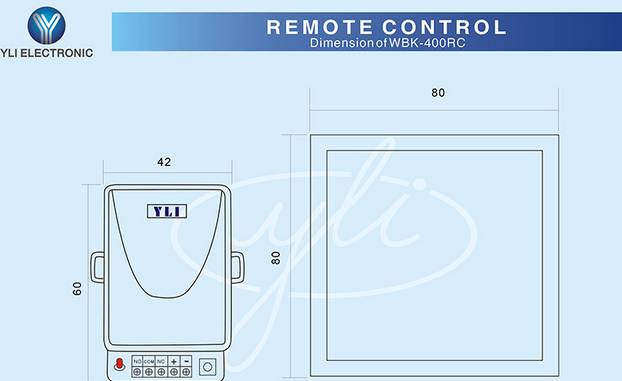 YLI WBK400RC - Botón inalámbrico de pared con relevador para control de acceso - Image 3
