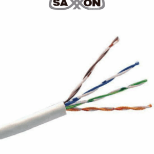 SAXXON OUTP5ECOP305BC - Bobina de Cable UTP Cat5e 100% Cobre/ 305 Metros/ Bobinado REELEX/ Color Blanco/ Uso Interior/ 4 Pares/ Soporta Pruebas de Rendimiento/ Ideal para Cableado de Redes y Video/