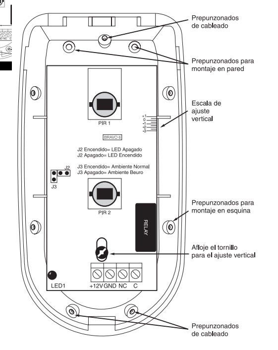DSC BV600 - Detector de Movimiento infrarrojo de Doble Elemento PIR cableado Inmune a Mascotas - Image 4