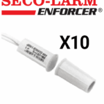 Seco-Larm 10PKW -Paquete de 10 Contacto magneticos BLANCO Gap 3/4 de EMBUTIDO Tipo Taquete Compatible paneles DSC / RISCO / BOSCH