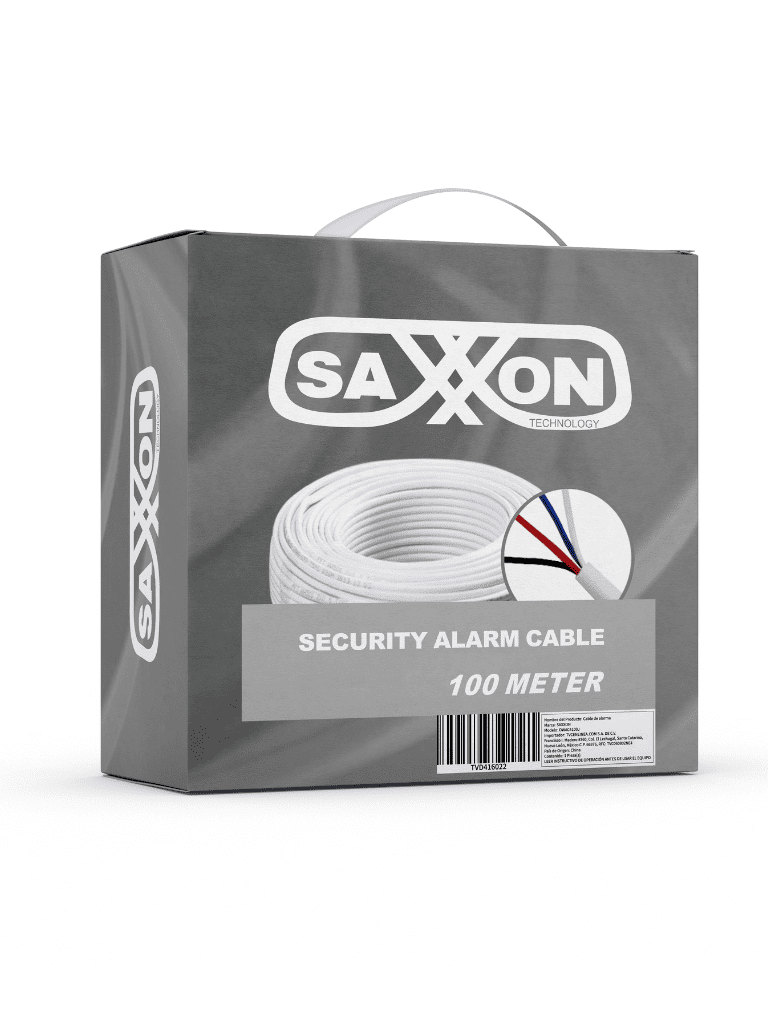 SAXXON OWAC4100J - Cable de alarma / 4 Conductores / CCA/ Calibre 22 AWG / 100 Metros / Recomendable para control de acceso / Videoportero / Audio / Reforzado - Image 2