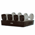 SAXXON SUA-KIT/XVR1E04-I/4-B10P-0280B - Kit de 4 Canales HDCVI/ Cámaras B10P de 1MP 720P/ Lente de 2.8mm Con Apertura de Hasta 100°/ Grabador de 4 Canales con Detección de Movimiento Inteligente/ Entradas y Salidas de Audio/