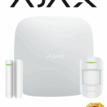 AJAX KIT BASIC - Panel de alarma Hub 4G conexión Ethernet y una ranura sim 4G / APP “AJAX PRO” iOS y Android , 1 sensor de movimiento y 1 detector de puerta o ventana con entrada auxiliar en color blanco