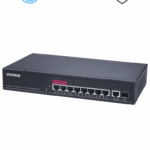 VIVOTEK AW-GEL-105A-110 - Switch PoE administrable, 8 puertos PoE Gigabit, 1 puerto GE, 1 puerto SFP, 20 Gbps, 30W por puerto,110W Totales, PoE Extendido 250mts