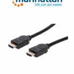 MANHATTAN 355353 - Cable HDMI de Alta Velocidad con Canal Ethernet, Versión Premium / 4K@60Hz UHD, HEC, ARC, 3D / ancho de banda de 18 Gbps / HDMI Macho a Macho, Blindado /3.0 m (3 ft.) / Negro