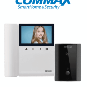 COMMAX CDV43K2DRC4LN - Kit de videoportero Commax a color con monitor de 4.3 pulgadas y auricular, frente de calle, comunicación con audio y video, función de apertura de puerta no requiere configuración