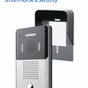 COMMAX DRC4YP - Frente de calle para videoportero, compatible con monitores Commax uso en interior y exterior/ Soporta 2 monitores/ Salida de relay para función de apertura de puerta incluye cubierta metalica