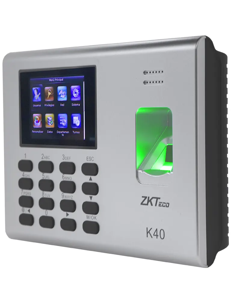 ZKTECO K40 - Control de Asistencia y Acceso Basico con Huella Digital BioID (1000), Conexion TCP/IP, SSR (Reporte en Hoja de Calculo Mediante USB) y Bateria de Respaldo de 2 Horas - Image 3