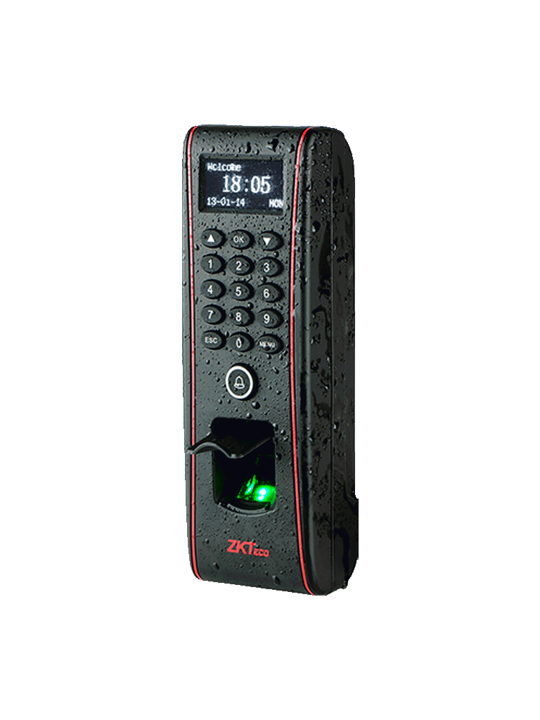 ZKTECO TF1700 - Control de Acceso Exterior de Huella, Tarjeta y Contraseña / Soporta 3000 Huellas / 10000 Tarjetas RFID 125 khz / Almacena 30000 Registros / Conexión TCPIP / USB / Compatible con Software ZK Access 3.5 - Image 3
