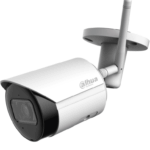 DAHUA IPC-HFW1430DS-SAW - Camara IP Bullet Wifi de 4 Megapixeles/ Lente de 2.8mm/ 90 Grados de Apertura/ H.265+/ IR de 30 Metros/ Microfono Integrado/ Ranura para MicroSD/ Metalica/ IP67/ DWDR/ Videoanaliticos con SMD/