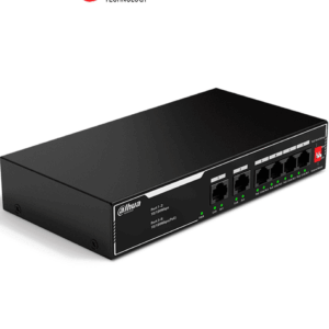 DAHUA DH-SF1006LP - Switch PoE de 6 Puertos Fast Ethernet/ 4 Puertos PoE 10/100/ 36 Watts Totales/ 2 Puertos Uplink RJ45 10/100/ PoE Watchdog/ Soporta hasta 250mts sobre UTP CAT 6/ Protección Contra Descargas/