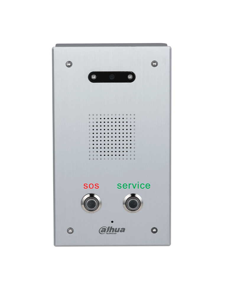 DAHUA DHI-VTA2302A - Intercomunicador de asistencia con cámara HD de 2.7" y 2MP CMOS para baja iluminación. Panel de aluminio anodizado con visión nocturna automática. Incluye botón SOS para llamadas de emergencia. - Image 2