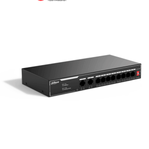 DAHUA SF1010LP - Switch PoE de 10 Puertos Fast Ethernet/ 8 Puertos PoE 10/100 / 65 Watts Totales / 2 Puertos Uplink RJ-45/ PoE watchdog/ Hasta 250 metros/ Switching 12 Gbps/ Protección Contra Descargas