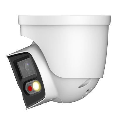 DAHUA IPC-PDW3849-A180-AS-PV Cámara IP WizSense Eyeball con multivisión en dos sensores de 4MP, ofreciendo un ángulo de 180°. Con IR de 25 m, LED de 20 m, disuasión activa, ePTZ, micrófono, altavoz, y protección IP67. - Image 3