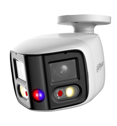 DAHUA IPC-PFW3849S-A180-AS-PV Cámara IP Bullet WizSense 2x4MP con visión de 180°, MultiVision, LED IR 25m y luz cálida 20m. Disuasión activa con micrófono dual y altavoz integrado, EPTZ, SMD 4.0, PoE, IP67, y ranura MicroSD. Ideal para seguridad avanzada. - Image 3