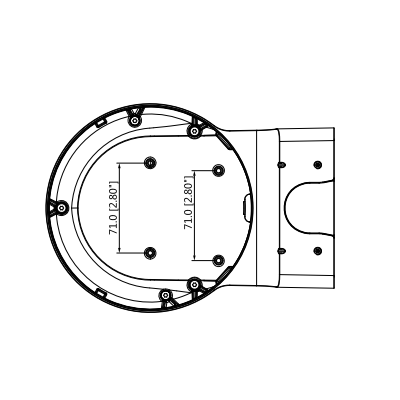DAHUA DH-PFB211W - Brazo para Pared compatible con Cámaras Domo Modelos: HDBWxxExx, HDBWxxH-xx y - Image 3