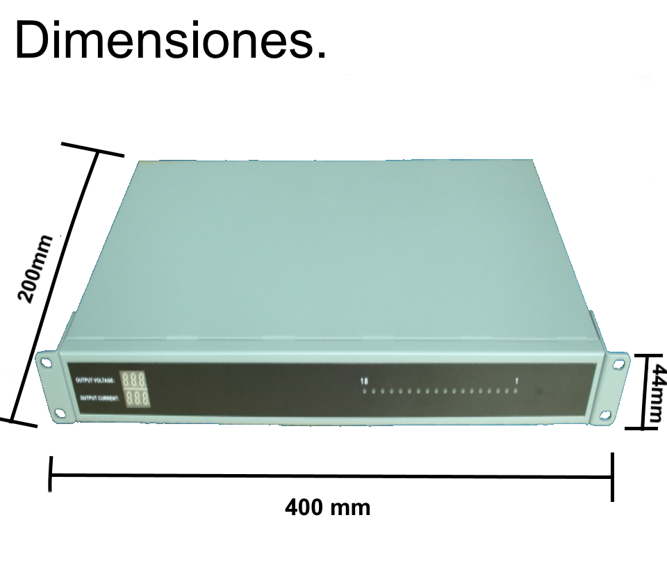 SAXXON PSU1220D18US - Fuente de Poder Profesional Regulada de 18 Canales/ Montaje en Rack/ Salida ajustable de 12 VDC a 13.8 VDC/ 20 Ampers/ Certificación UL/ Protección contra Descargas/ - Image 2