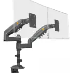 TCE H180 - Soporte de Escritorio Articulado para 2 monitores de 13 a 27" , Carga Máxima 9kg por brazo , VESA 75x75mm / 100x100mm , Ajuste de Inclinación y Rotación
