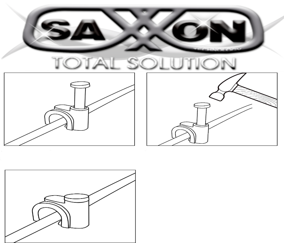 SAXXON GRA955B - Bolsa de 50 grapas de pared/ Color blanco/Diametro: 6mm / Con clavo de 3/4 para concreto de alta resistencia - Image 4