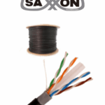 SAXXON OUTPCAT6CCAEXT- Cable UTP CCA de 305m, categoría 6 para exteriores, con doble forro y color negro.