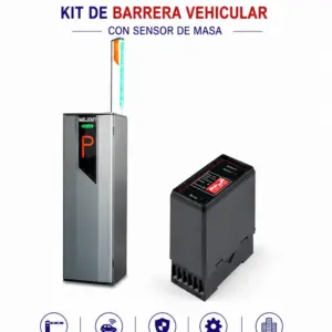WEJOIN WJNSBG101HR34LEDDG102 - Kit de Barrera Vehicular Derecha con brazo de 4 Metros con Led Modelo WJNSBG101HR34LED con Sensor de Masa Gratis