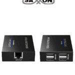 SAXXON LKV100USB - Extensor USB/ 1 Puerto USB de Entrada/ Permite Extender hasta 4 puertos USB de Salida/ Hasta 150m con cable CAT6Com patible con Windows & MAC & Linux