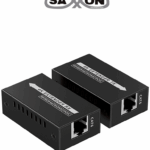 SAXXON LKV410P- Kit mini extensor HDMI/ Cable UTP recomendado CAT 6/ 6A/ 60 Metros / Resolucion 4K@60Hz/ PoC/ Se energiza solamente el transmisor