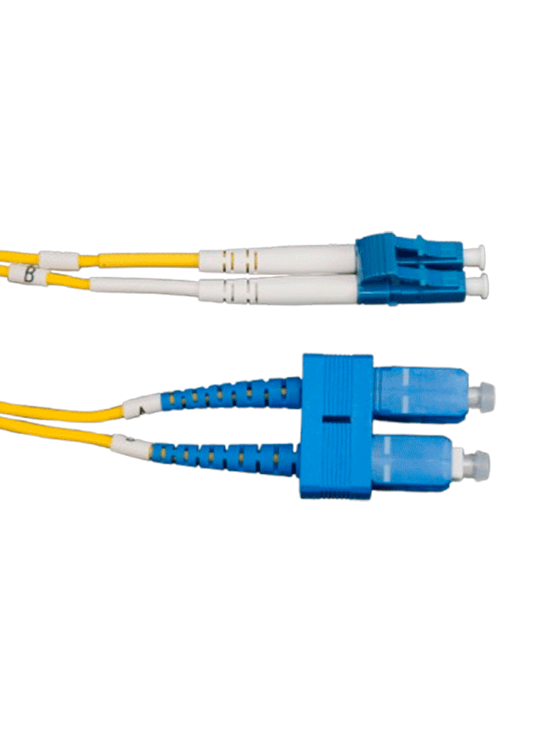 TCE - LP-FO-6060B - Jumper LC-SC Monomodo / UPC / Duplex 2 mm / 1 metro / Amarillo - Image 2