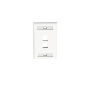 PANDUIT NK2FWHY - Faceplate de pared / 2 puertos / Color Blanco /La placa frontal NetKey™ es compatible con un módulo Keystone