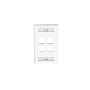 PANDUIT NK4FWHY - Faceplate de pared / 4 puertos / Color Blanco /La placa frontal NetKey™ es compatible con un módulo Keystone