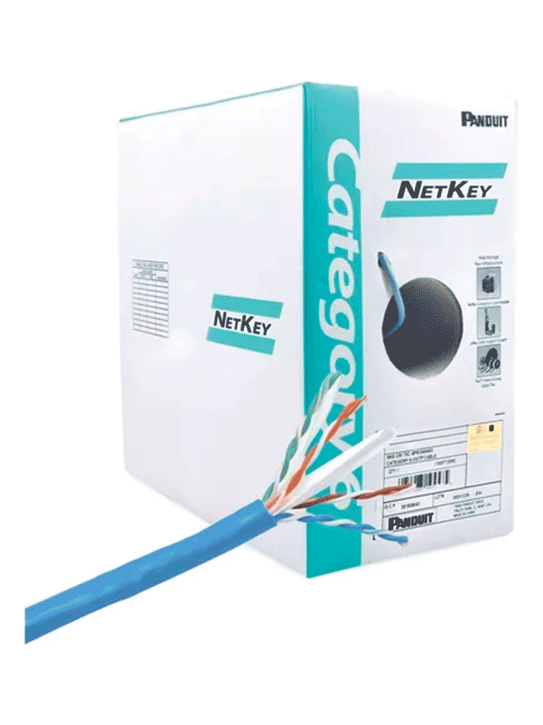 PANDUIT NUC6C04BU - Bobina de Cable UTP 100% cobre, NetKey / Caja con 1,000 Pies (305 metros) / 4 pares / 24 AWG / Categoría 6 / Azul - Image 3