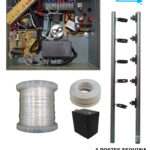 YONUSA PAKEY10000127AF - Paquete de ENERGIZADOR de alta frecuencia ANTIPLANTAS 10 000V / Postes de paso / Postes esquina / Bobina de alambre / Cable bujia / Bateria
