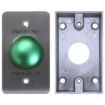 YLI PBK818A800AM - Paquete con Botón de Salida Tipo Hongo y Caja de Montaje Metálicos para Instalación Segura
