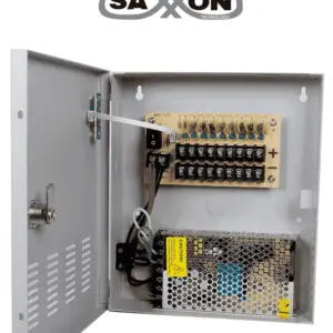 SAXXON PSU1210D9 - Fuente de Poder de 12 vcd/ 10 Amperes/ Para 9 Camaras/ 1.1 Amper por Canal/ Protección contra Sobrecargas/ Certificación UL/