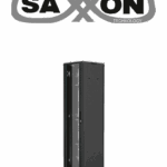 SAXXON SXR37U6637S - Gabinete de Piso color Negro / 37UR / Puerta de Vidrio Templado / Alto 180 cm / Ancho 60 cm / Profundidad 60 cm / Incluye Base con 2 Ventiladores 110V