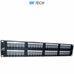 SBE TECH PPC648P - Panel de parcheo categoría 6 con 48 puertos, cumple con los estándares ANSI/TIA 568-C.2 e ISO 11801 2a Edición, y es producto certificable