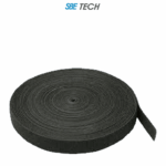 SBE TECH SBE-V2X25-BK - Sujetacable tipo Velcro / 25 M x 3/4" (2 CM) / Negro / Rollo de 25 metros