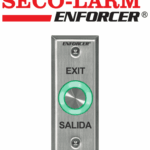 Seco-Larm SD6176SS1Q - Botón de salida piezoeléctrico de acero inoxidable IP 65 con Luz LED verde / Salidas NO y NC