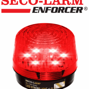 Seco-Larm SL1301EAQR - Luz Estroboscópica LED Alámbrica, de 9 a 15 VDC, Roja Compatible IHORN / RISCO / DSC / BOSCH
