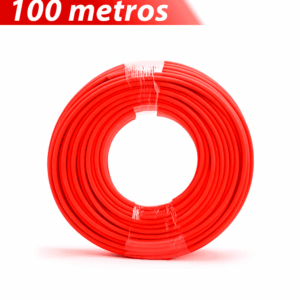Cable Fotovoltaico carrete 100 metros lineales color Rojo 6mm2 / Calibre 10AWG / Cubierta libre de halógenos cero propagación de llama / 1.0/1KVAC, 1500DC